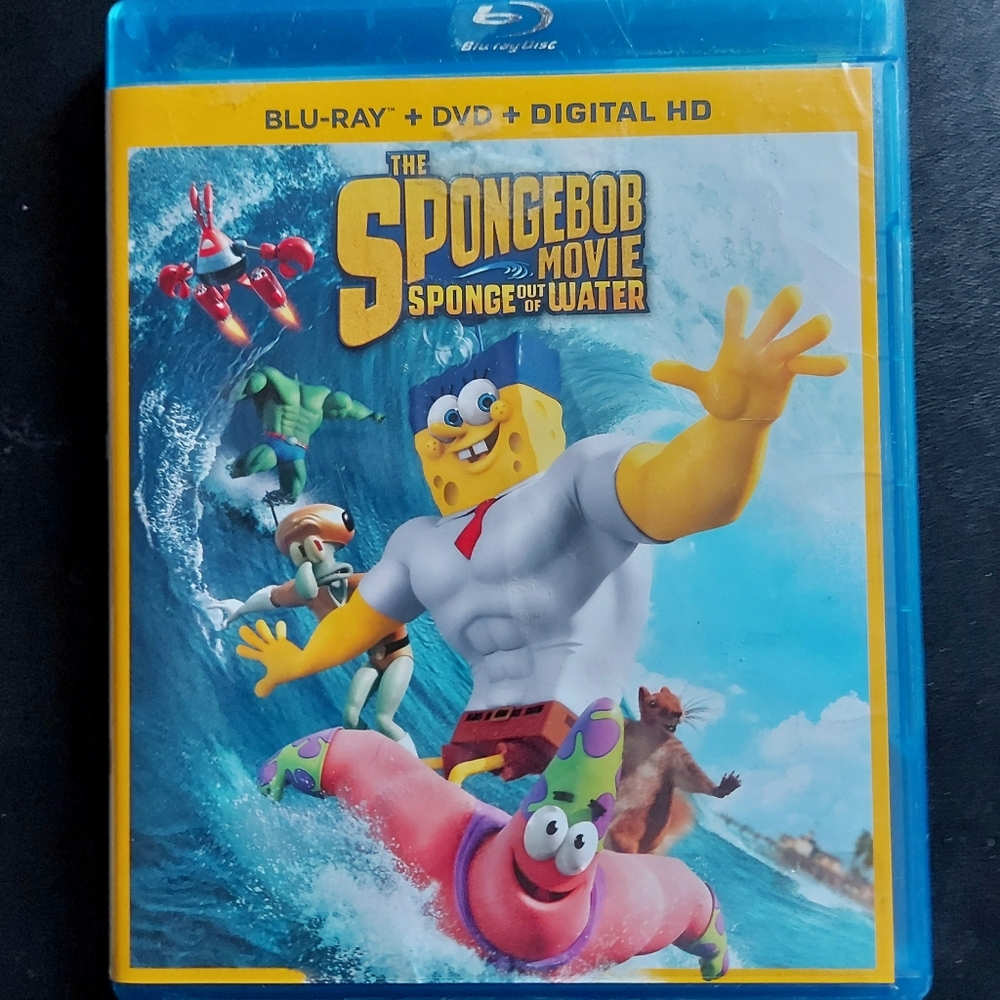 The SpongeBob movie sponge out of water blu-ray plus dvd plus Digital HD